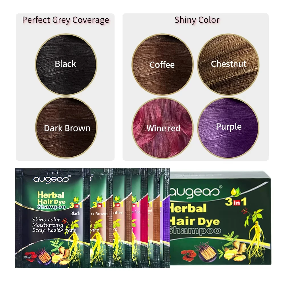 Purple Toning Shampoo - 30ml X10 Herbal Natural Plant Hair