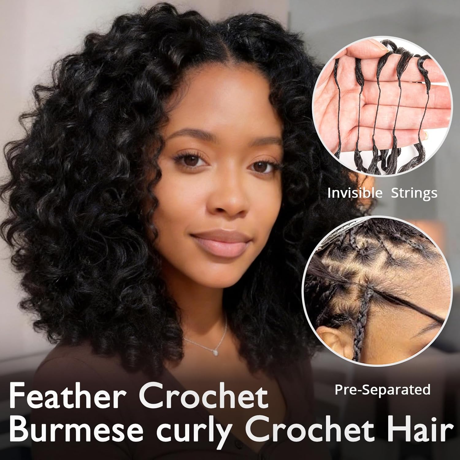 Hair Care Color - 100% Human Hair Feather Crochet 18A