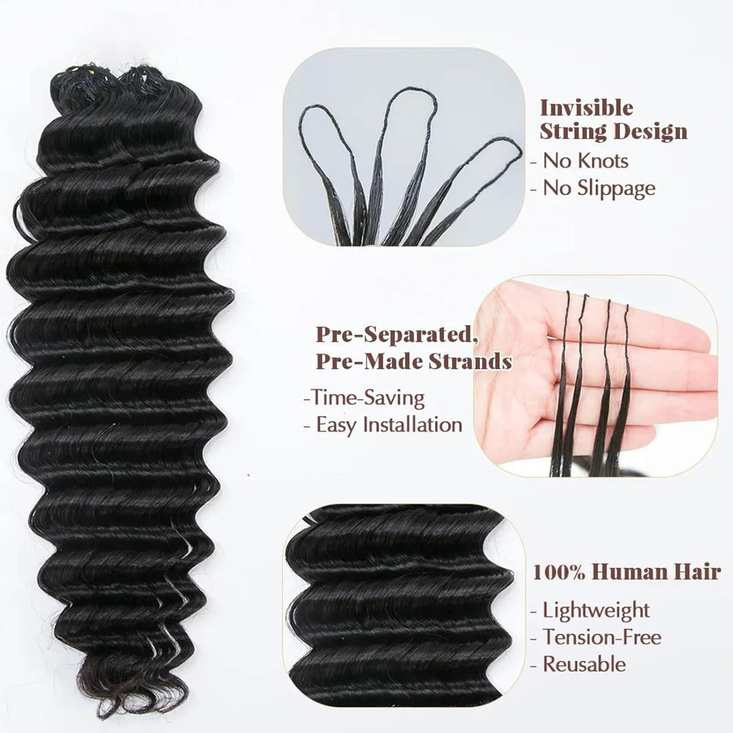 Crochet Human Hair Lightweight - Hair Care Color review and price